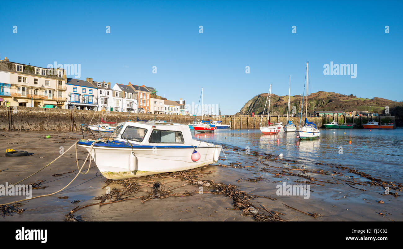 Boats in the harbour at Ilfracombe on the north coast of Devon Stock Photo