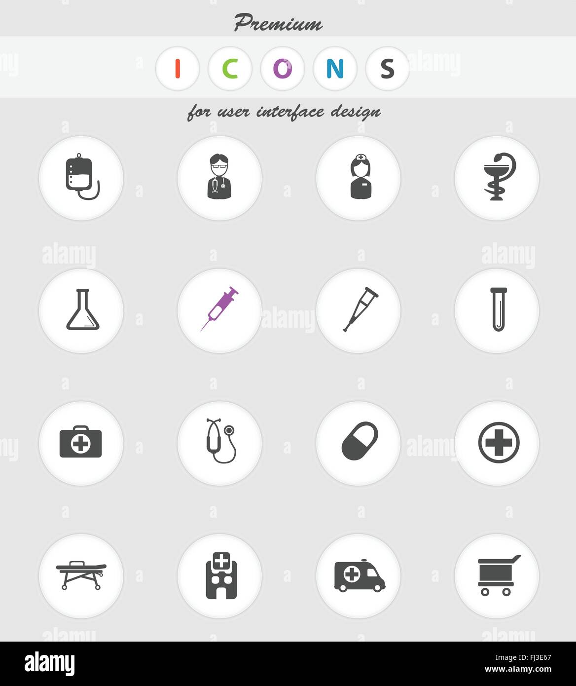 Medical simply icons Stock Vector Image & Art - Alamy