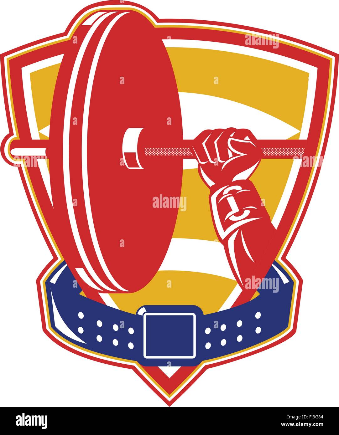 vector illustration of weightlifting weightlifter hand lifting weights