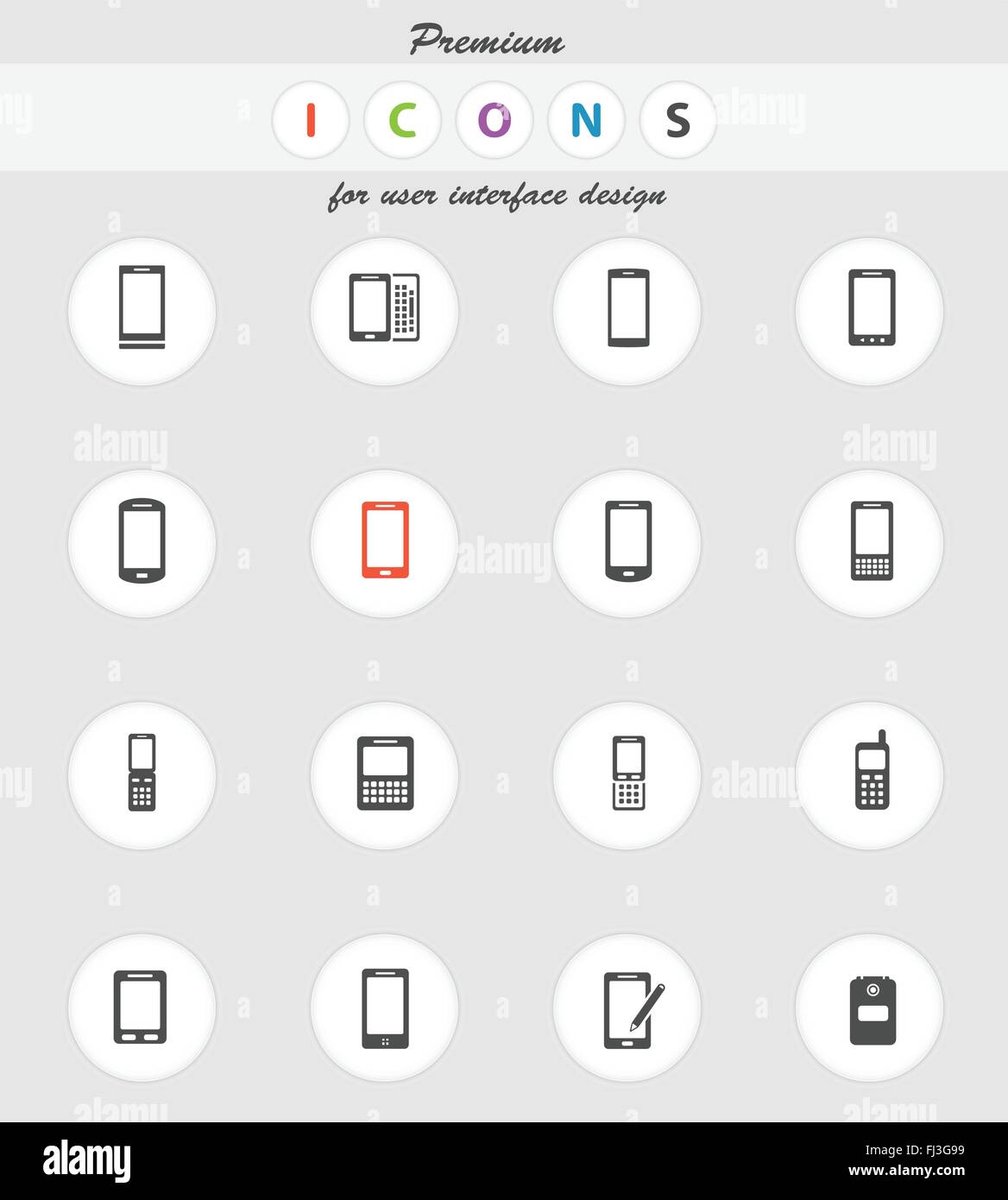 Phones simply icons Stock Vector Image & Art Alamy