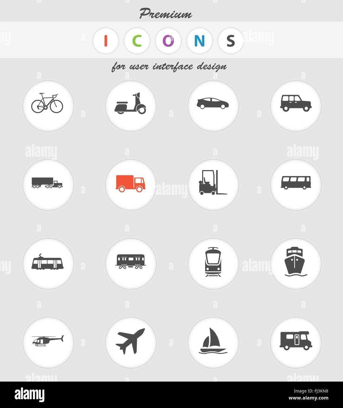 Transportation simply icons Stock Vector Image & Art - Alamy