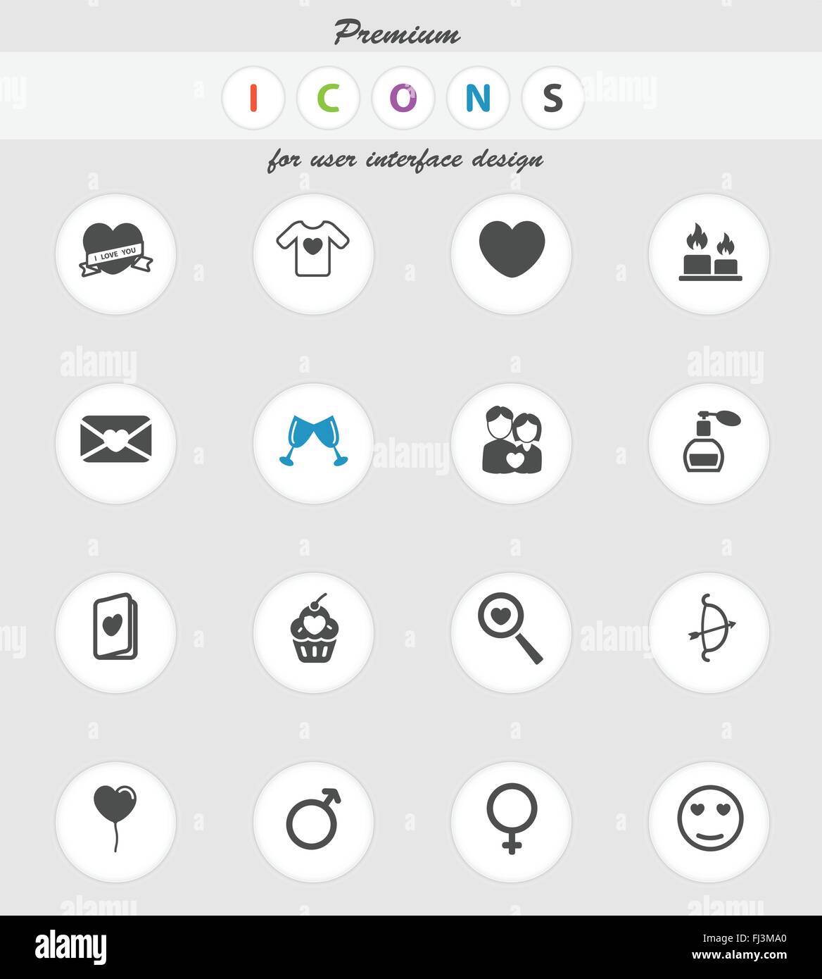 Valentines day simply icons Stock Vector Image & Art - Alamy