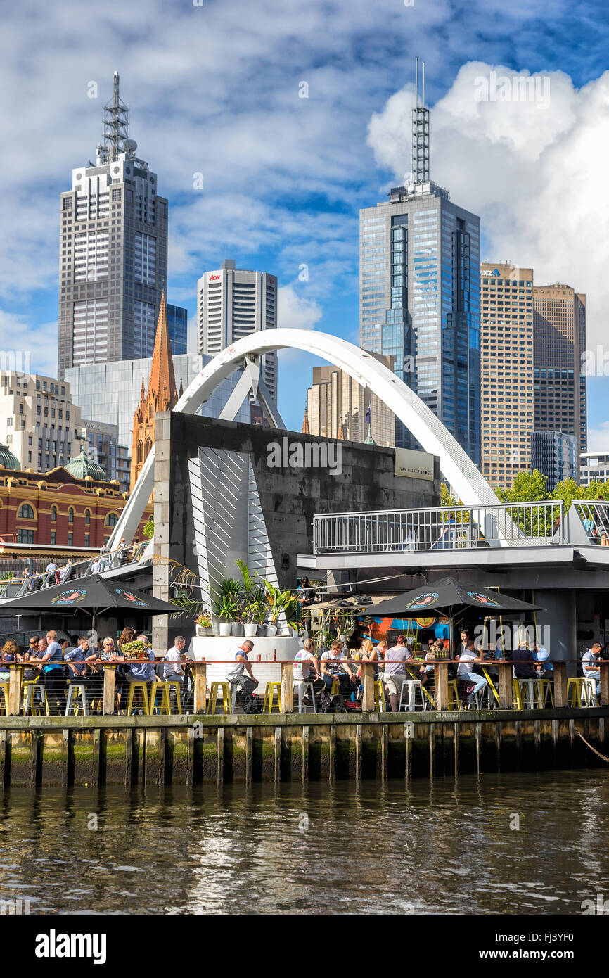 Evan Walker Bridge in Melbourne Stock Photo Alamy