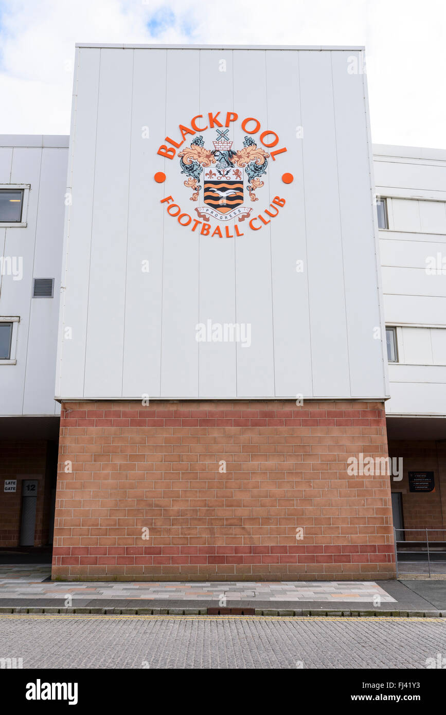 Exterior of Blackpool Football Club Stock Photo