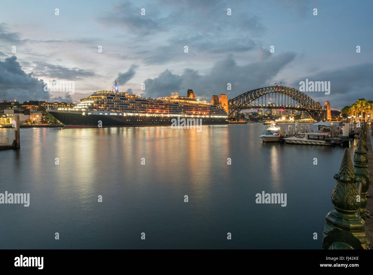 Sydney, Australia. 29th Feb, 2016. Cunard's Queen Victoria alongside at