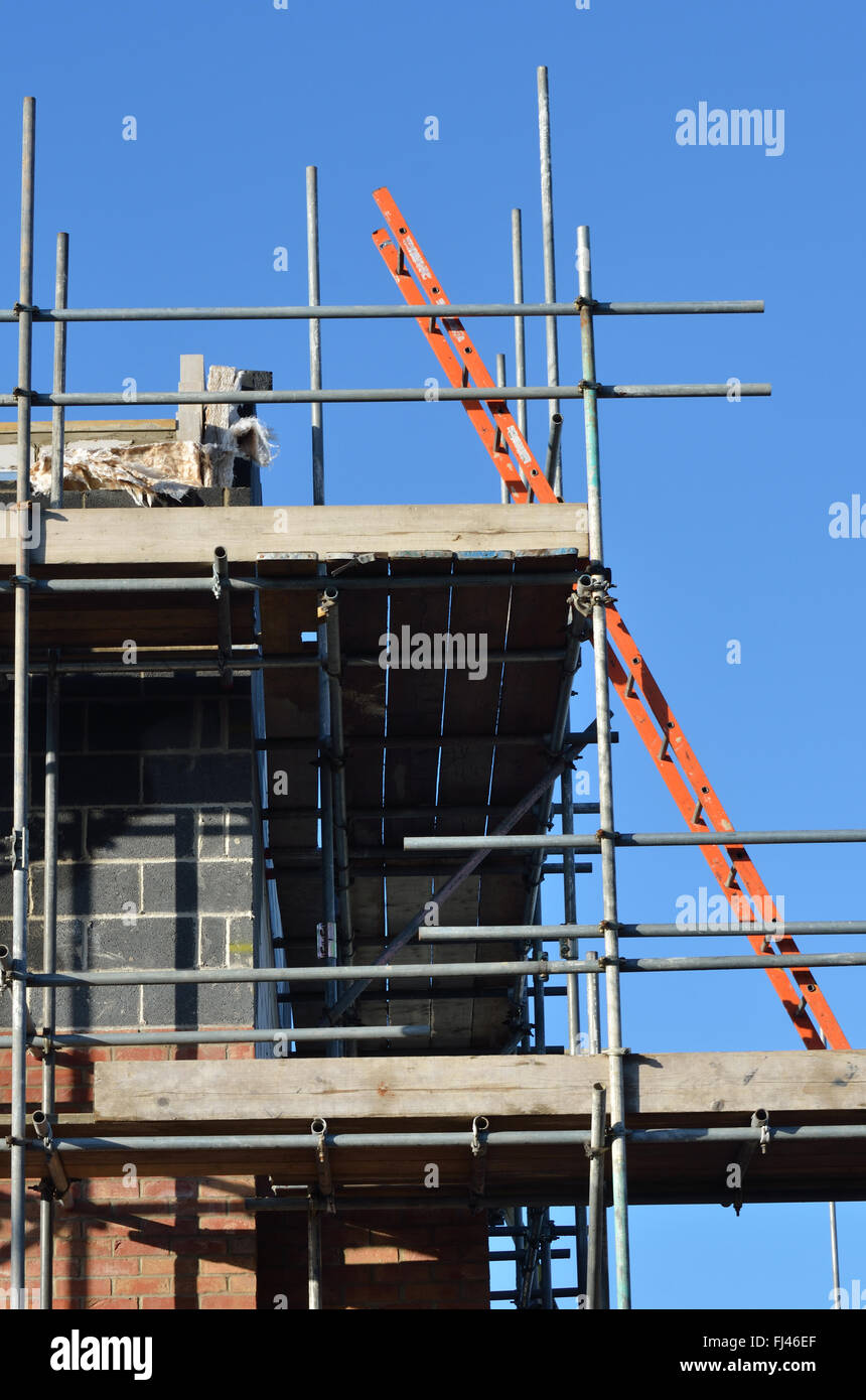 Ladder and scaffolding Stock Photo Alamy