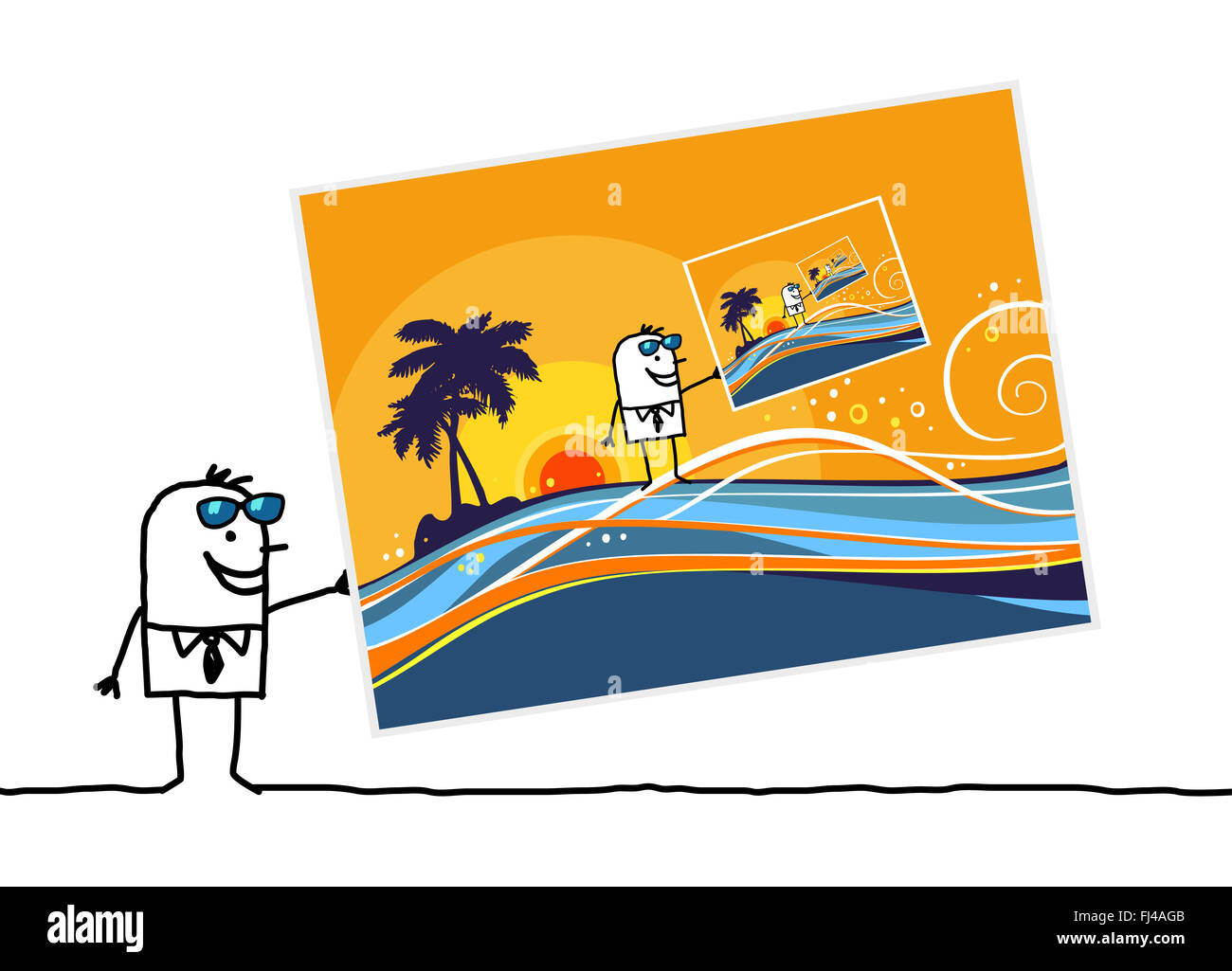 Cartoon postcard Cut Out Stock Images & Pictures Alamy