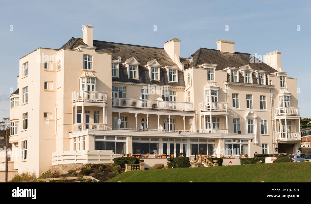 Sidmouth, Devon. The Belmont Hotel of the sea front at Sidmouth. Stock Photo