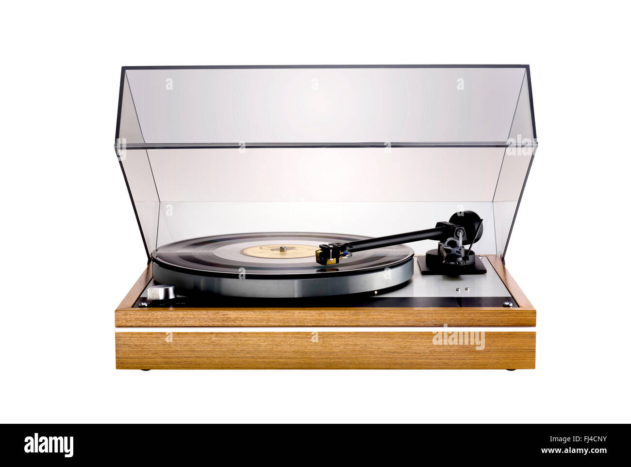 A cut out shot of a record player Stock Photo