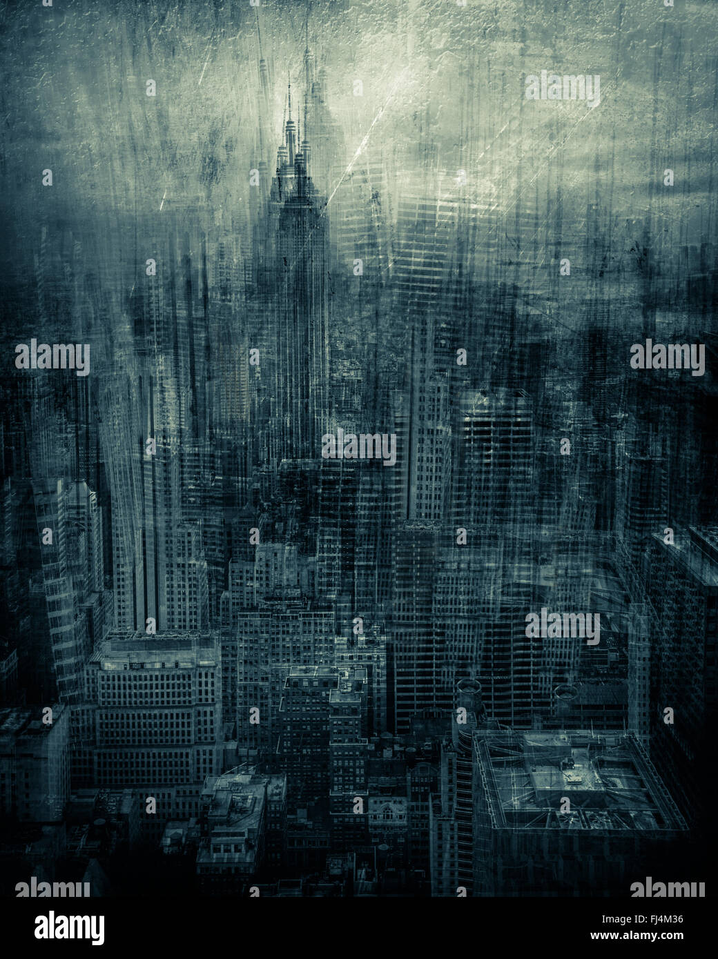 artistic abstract rendering of New York City Stock Photo - Alamy