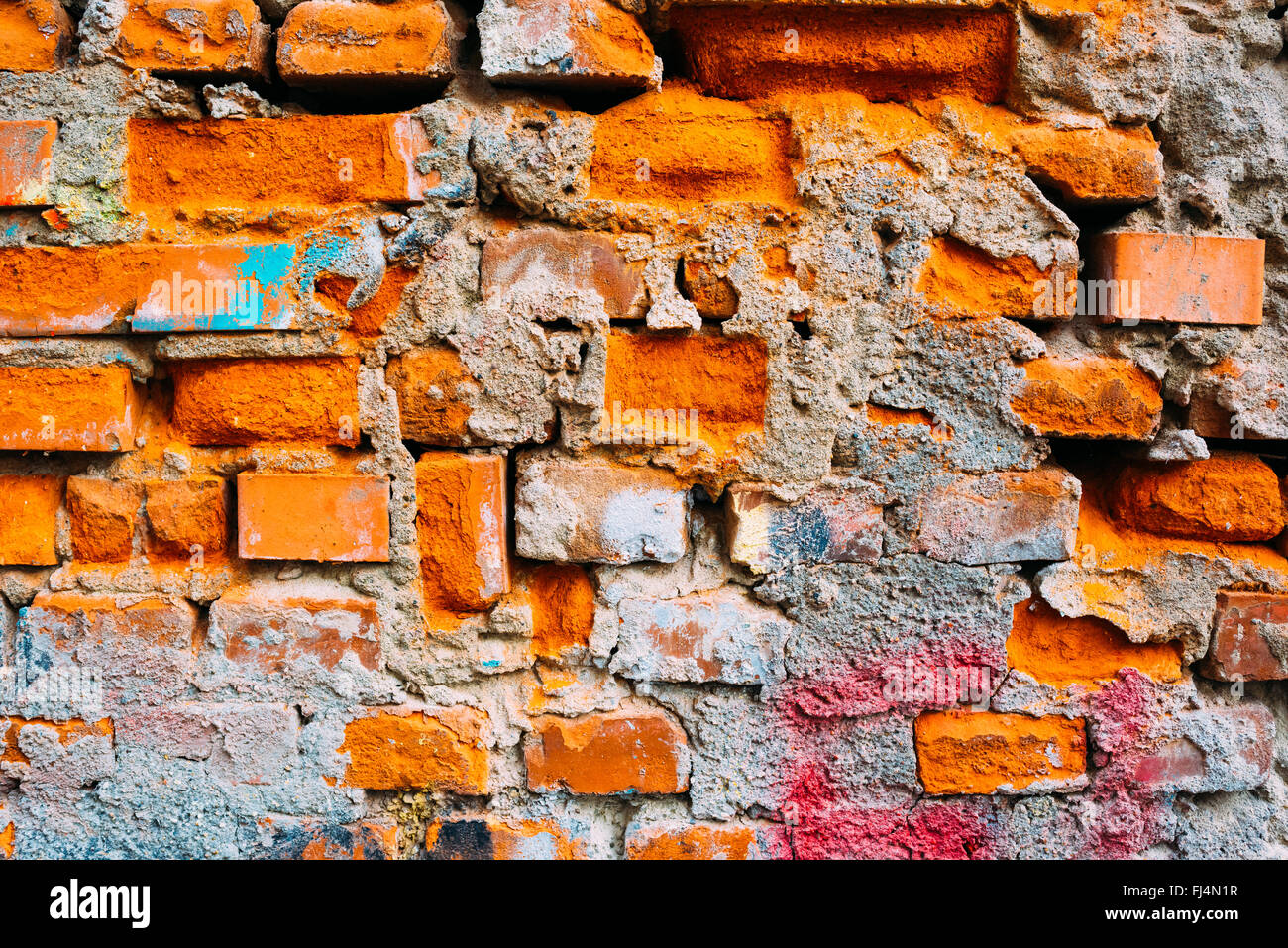 Background of old vintage brick wall Stock Photo - Alamy