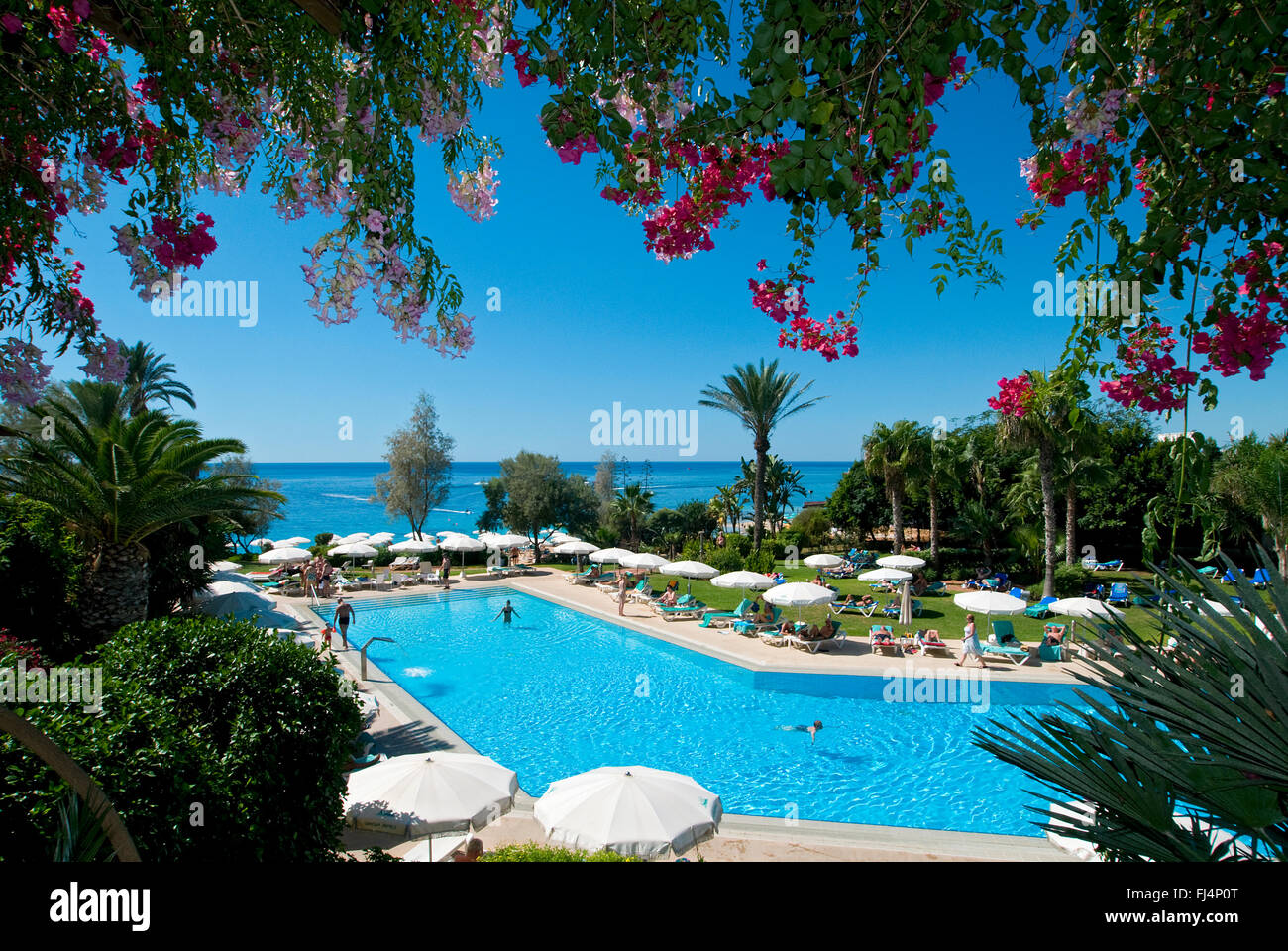 Grecian Sands Hotel Pool, Ayia Napa, Cyprus Stock Photo