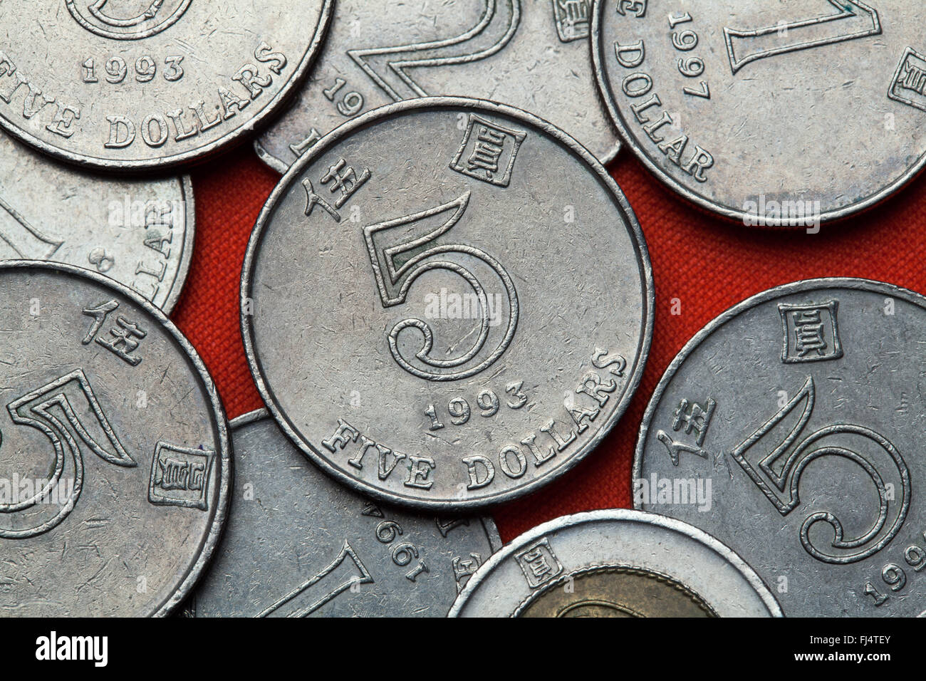 Coins of Hong Kong. Five Hong Kong dollars Stock Photo Alamy