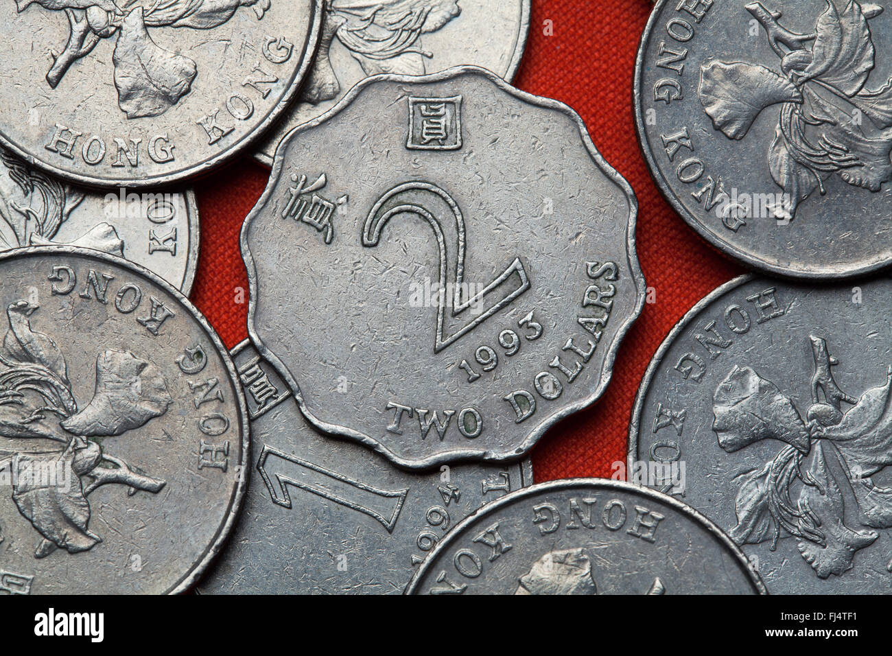 Coins of Hong Kong. Two Hong Kong dollars Stock Photo Alamy