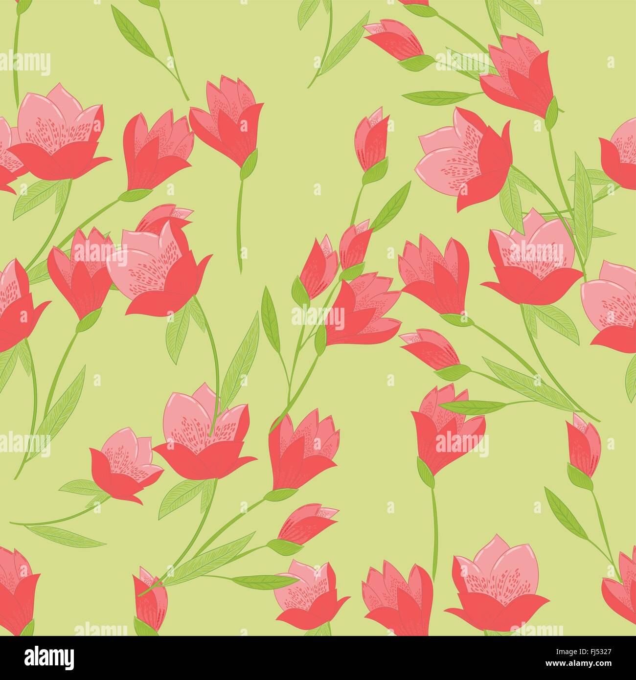 Seamless pattern with tulips Stock Vector Image & Art - Alamy