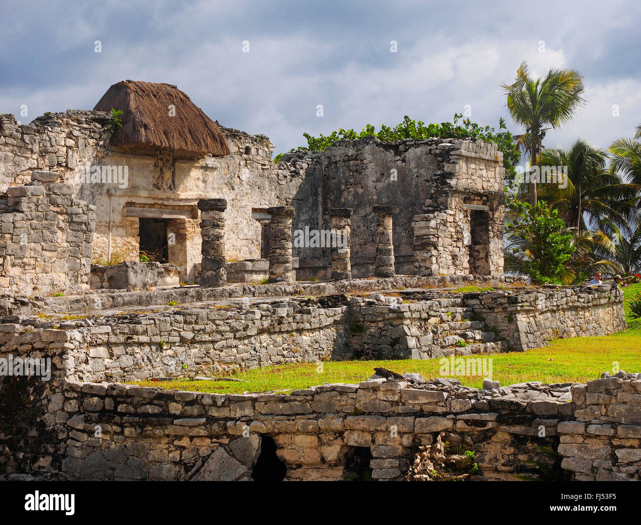 Mayan ruin in Tulum, Mexico, Yucatan, Tulum Stock Photo