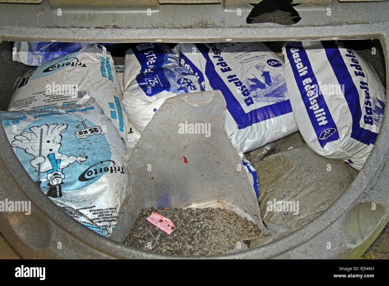 gritting material in a bin, Germany Stock Photo