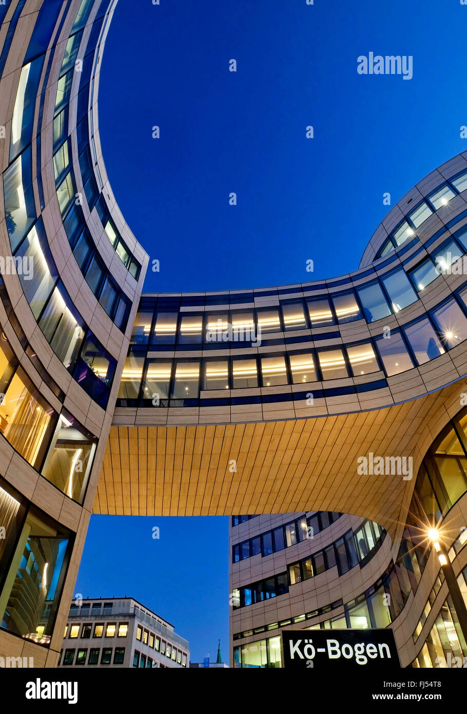 the Koe-Bogen, office and business buildings, Germany, North Rhine-Westphalia, Duesseldorf Stock Photo