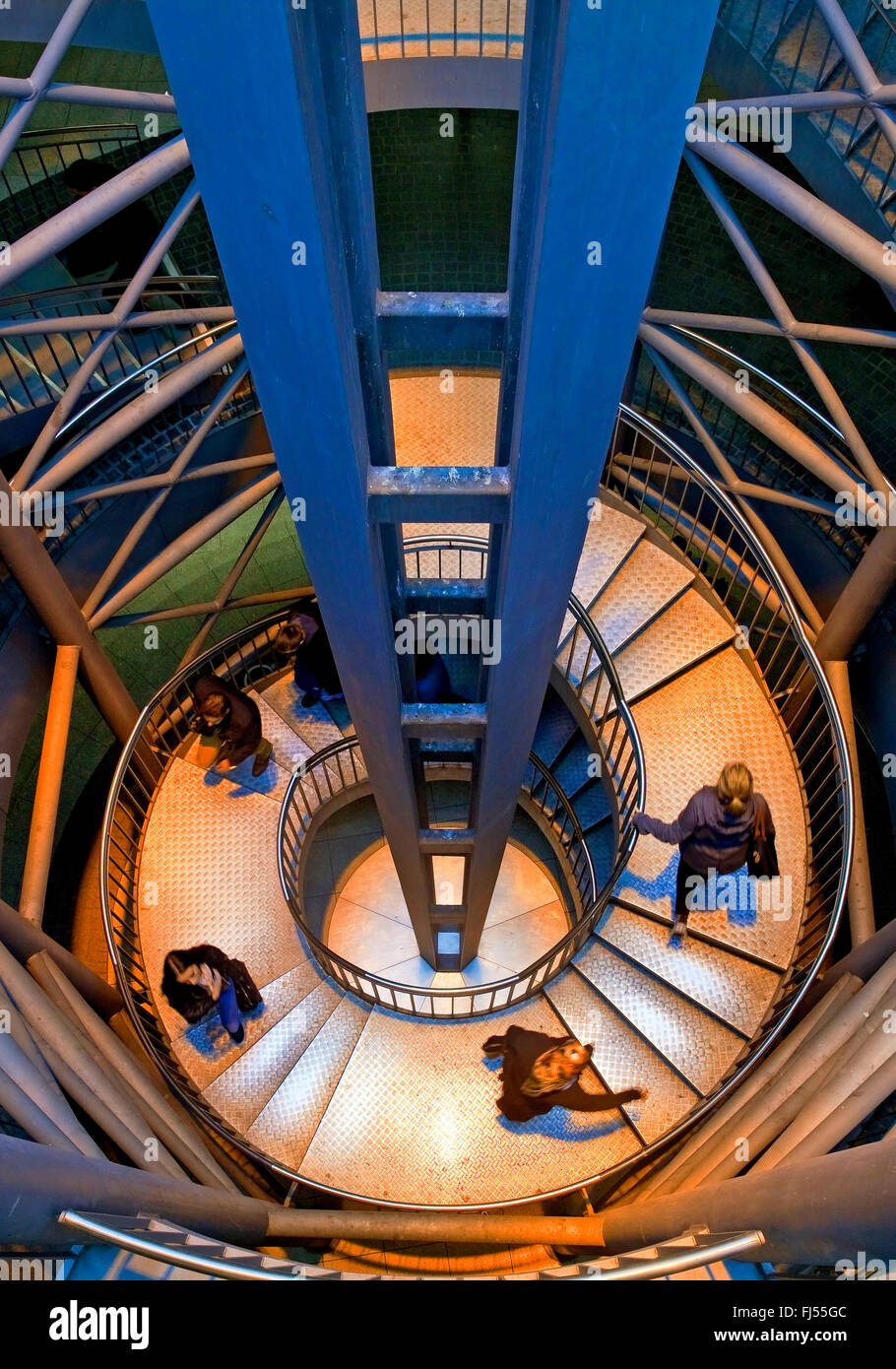 spiral stair to underground station Reinoldikirche, Germany, North Rhine-Westphalia, Ruhr Area, Dortmund Stock Photo