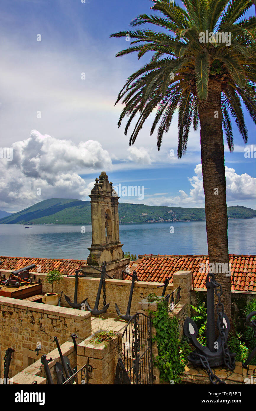 Herceg Novi in the bay of Kotor, Montenegro, Herceg Novi Stock Photo