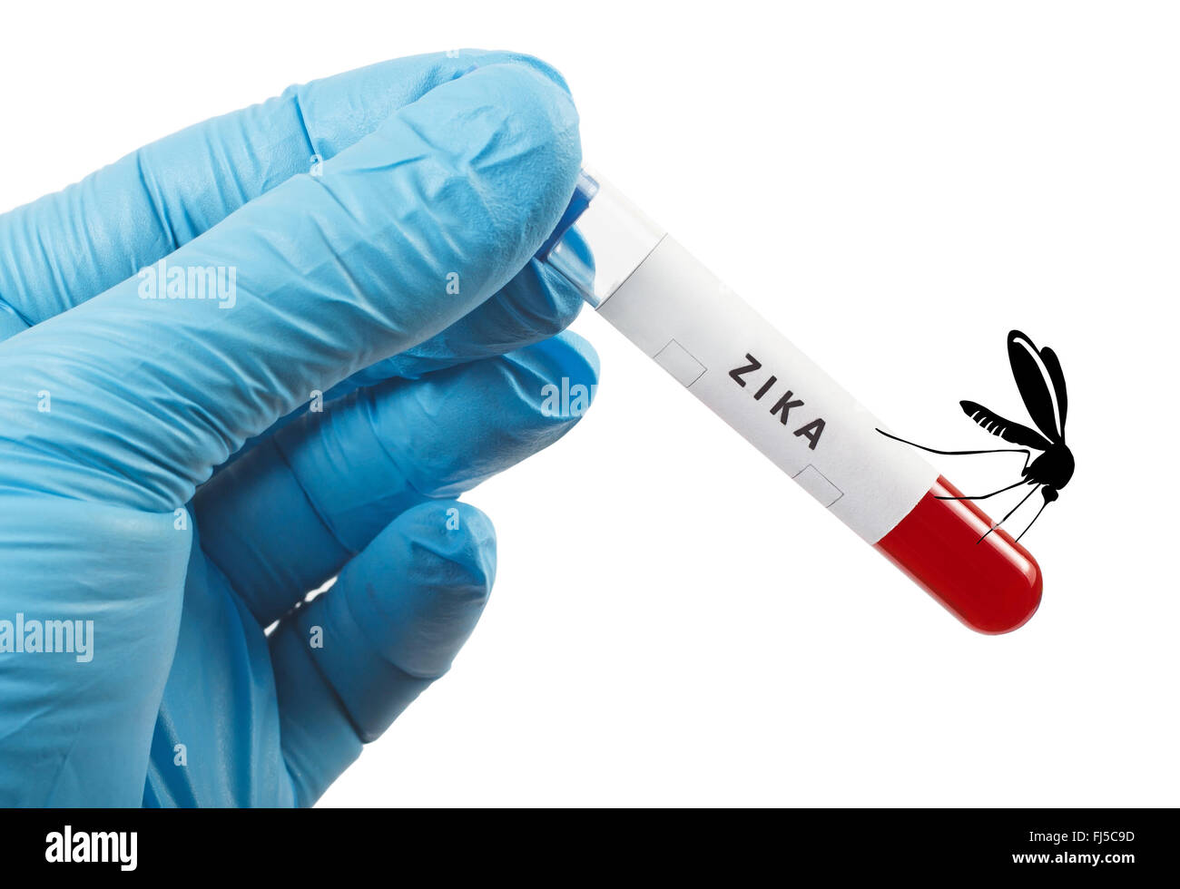 Zika virus test, blood sample Stock Photo