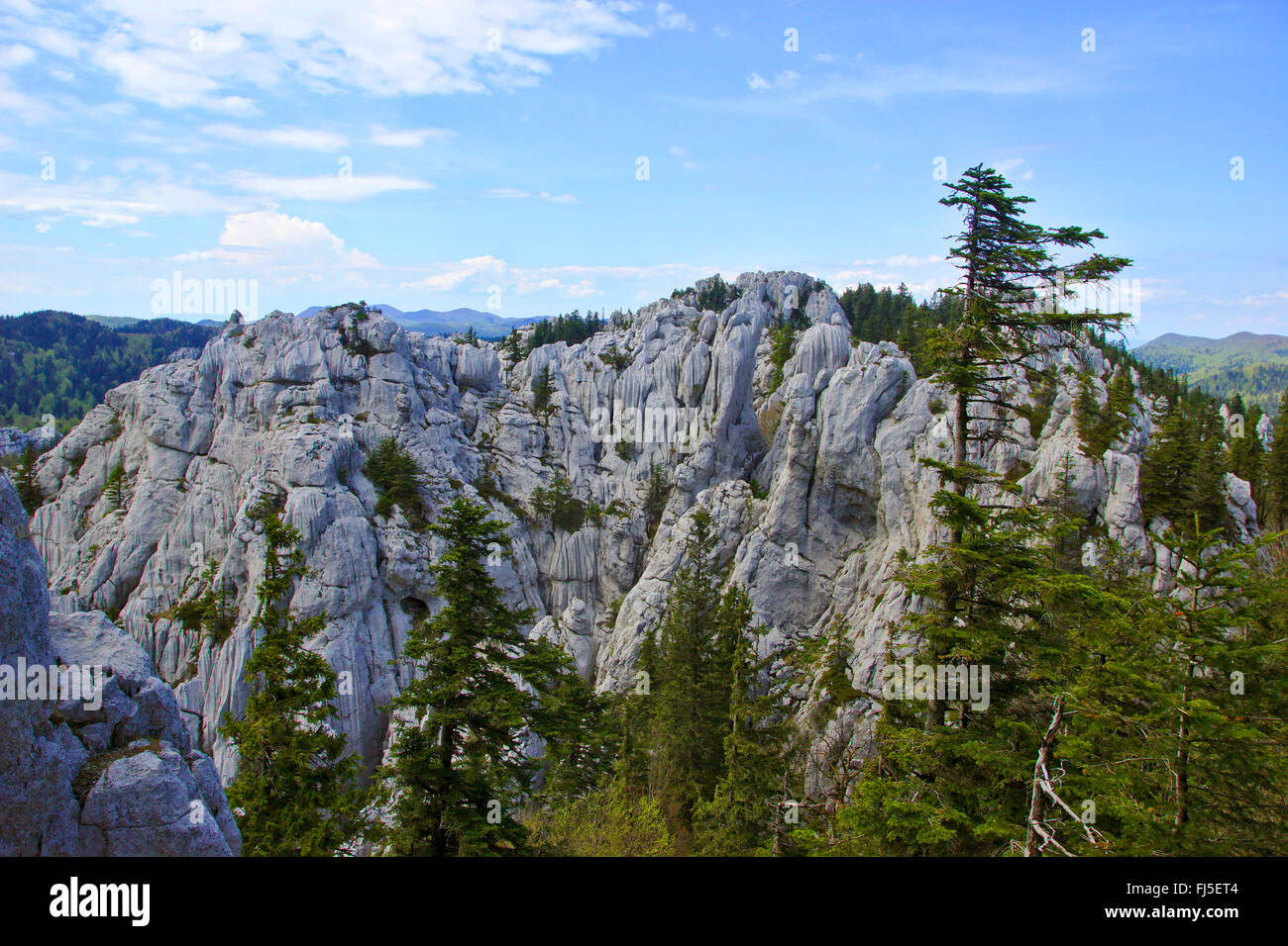limestone pavement of Bijele and Samarske stijene, Croatia, Bijele und Samarske stijene Stock Photo
