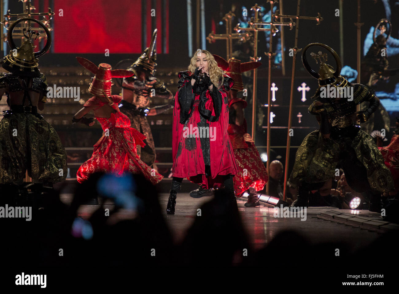 Madonna Performs in Turin Stock Photo