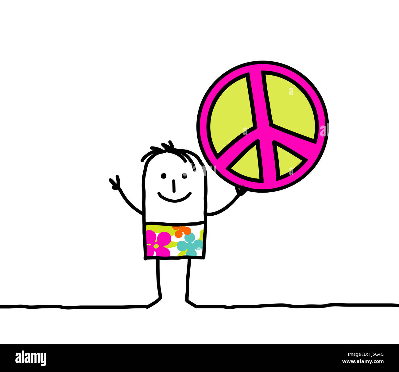 Peace cartoon hi-res stock photography and images - Alamy