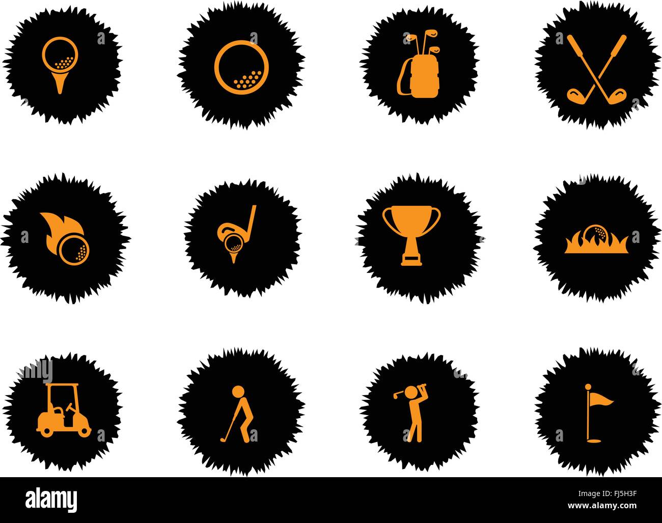 Golf simply icons Stock Vector Image & Art - Alamy