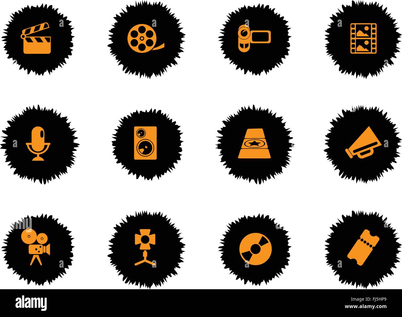 Film Industry Icons Stock Vector