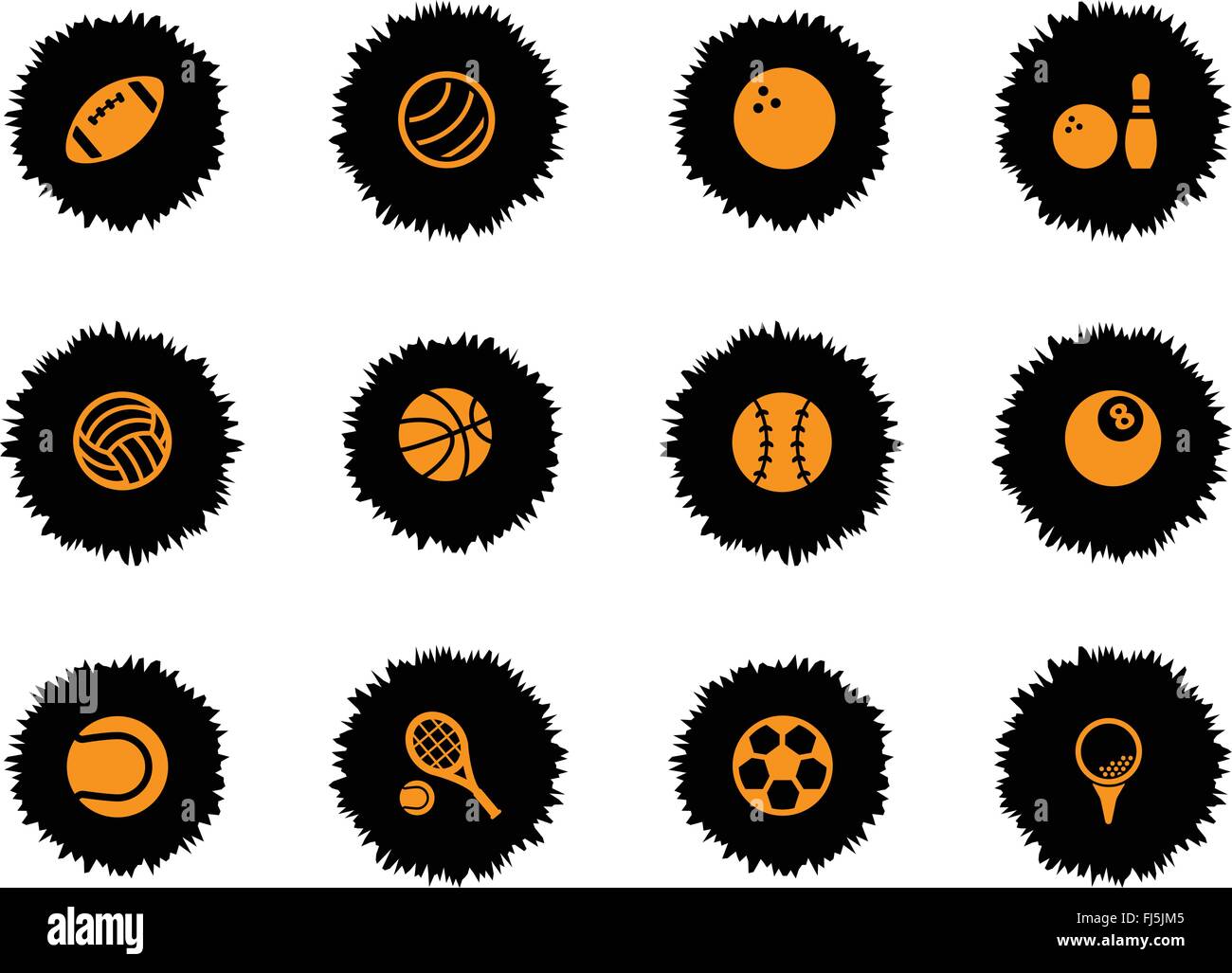 Sport balls simply icons Stock Vector Image & Art - Alamy