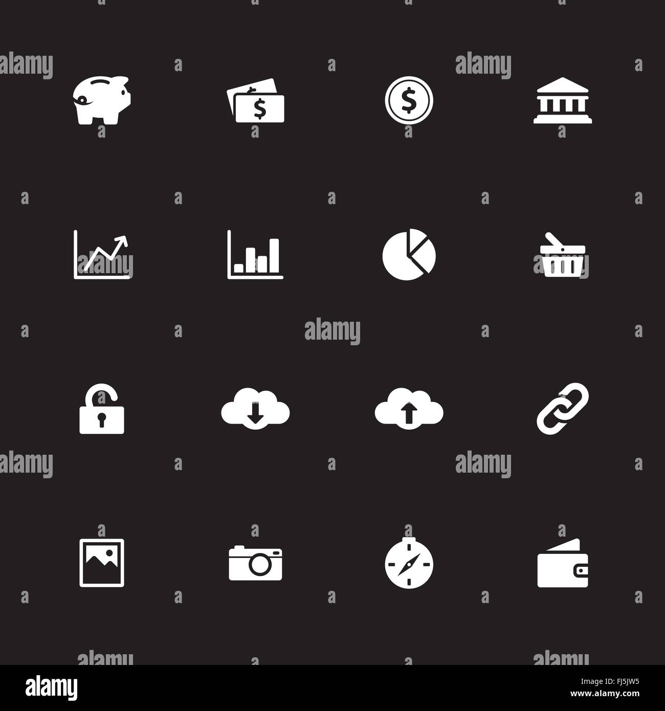 [JPEG] white simple flat icon set 4 for web design, user interface (UI ...
