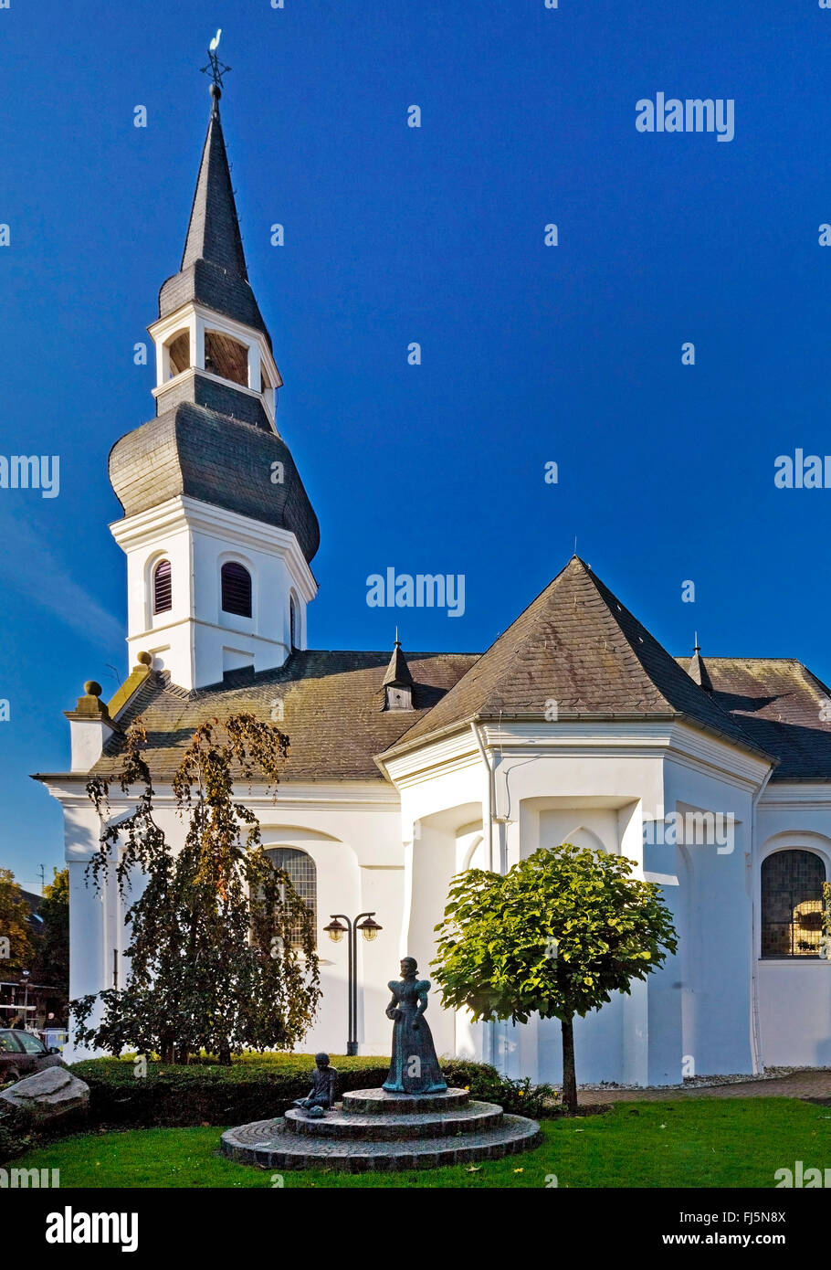 evangelic church in Alpen, Lower Rhine region, Germany, North Rhine-Westphalia, Lower Rhine Stock Photo