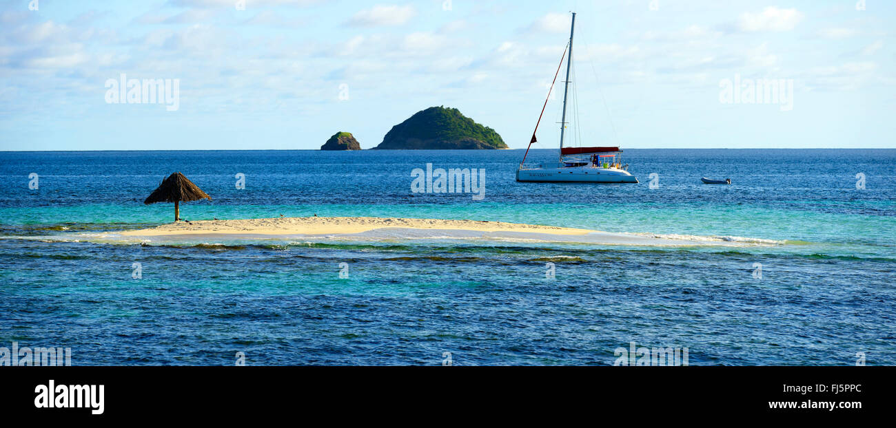 little island of Mopion, Saint Vincent and the Grenadines Stock Photo