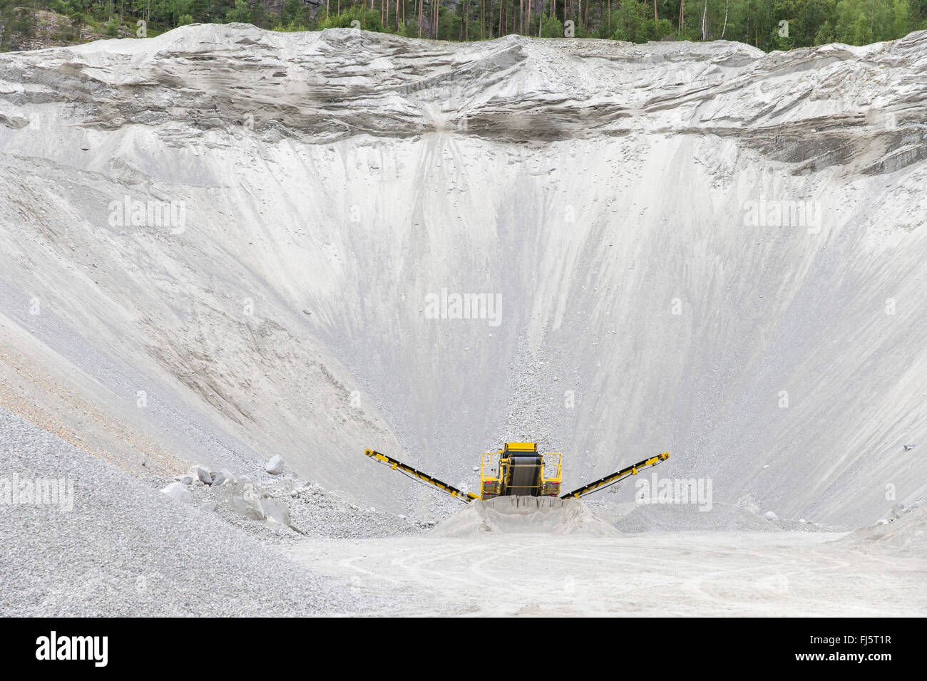 gravel pit near Nigardsbreen, Norway, Sogn og Fjordane, Nigardsbreen Stock Photo