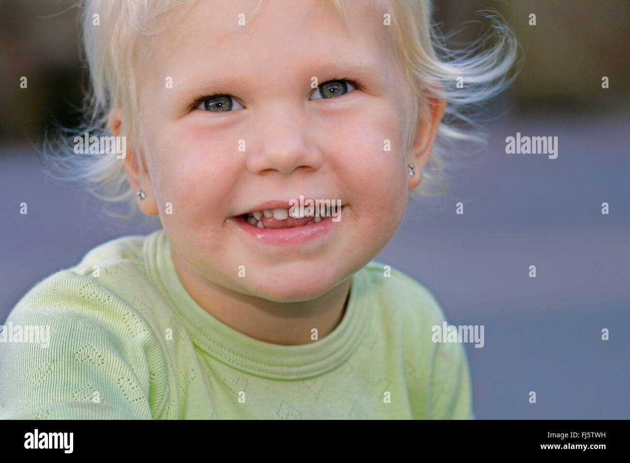 blond little girl, portrait, Germany Stock Photo