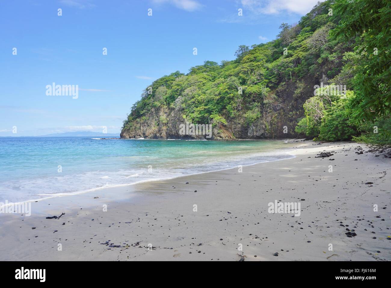 The quiet Playa Virador in Peninsula Papagayo in Guanacaste, Costa Rica ...