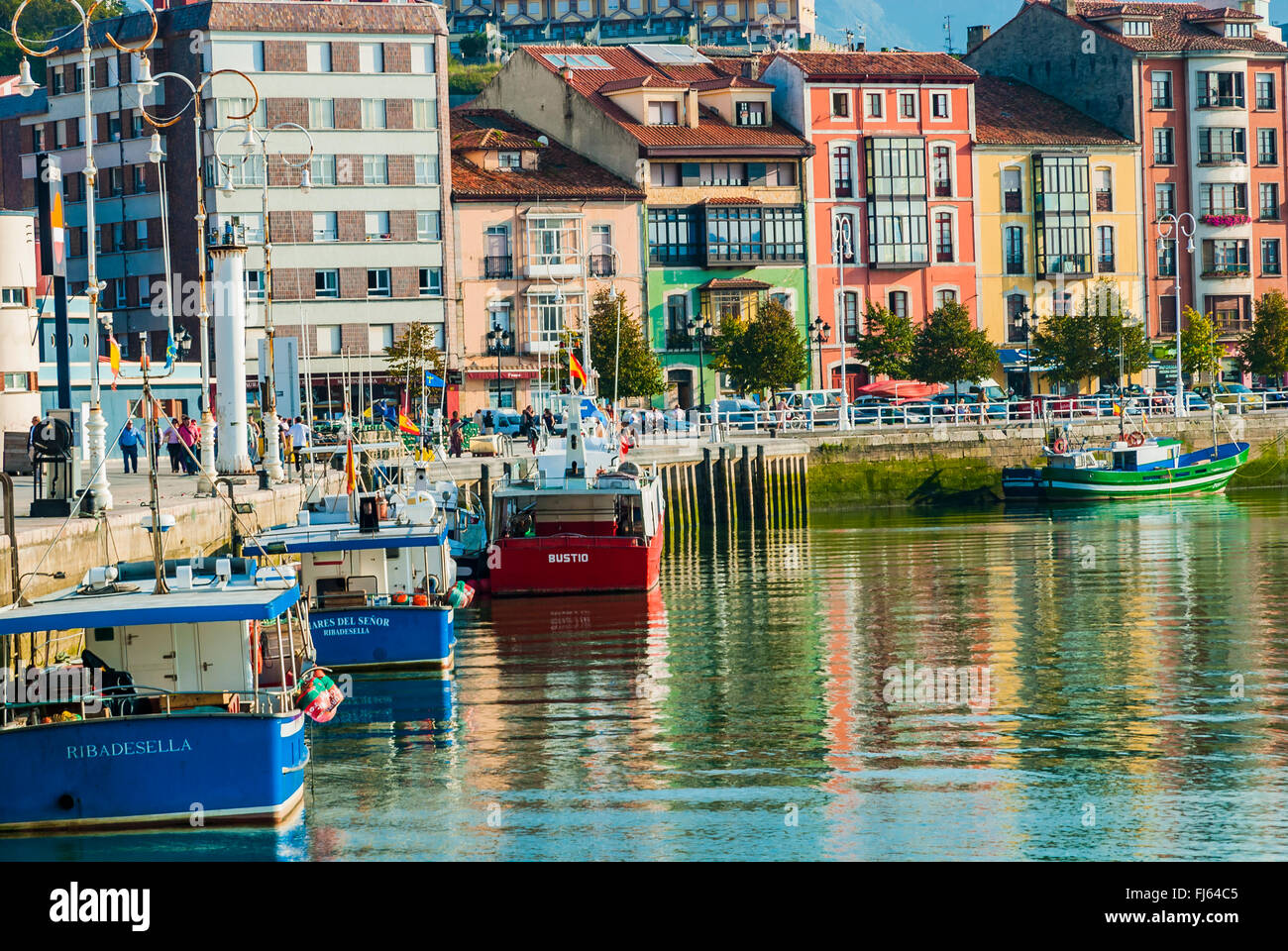 Fishing Port in the town of Ribadesella. Asturias, Spain Stock Photo - Alamy