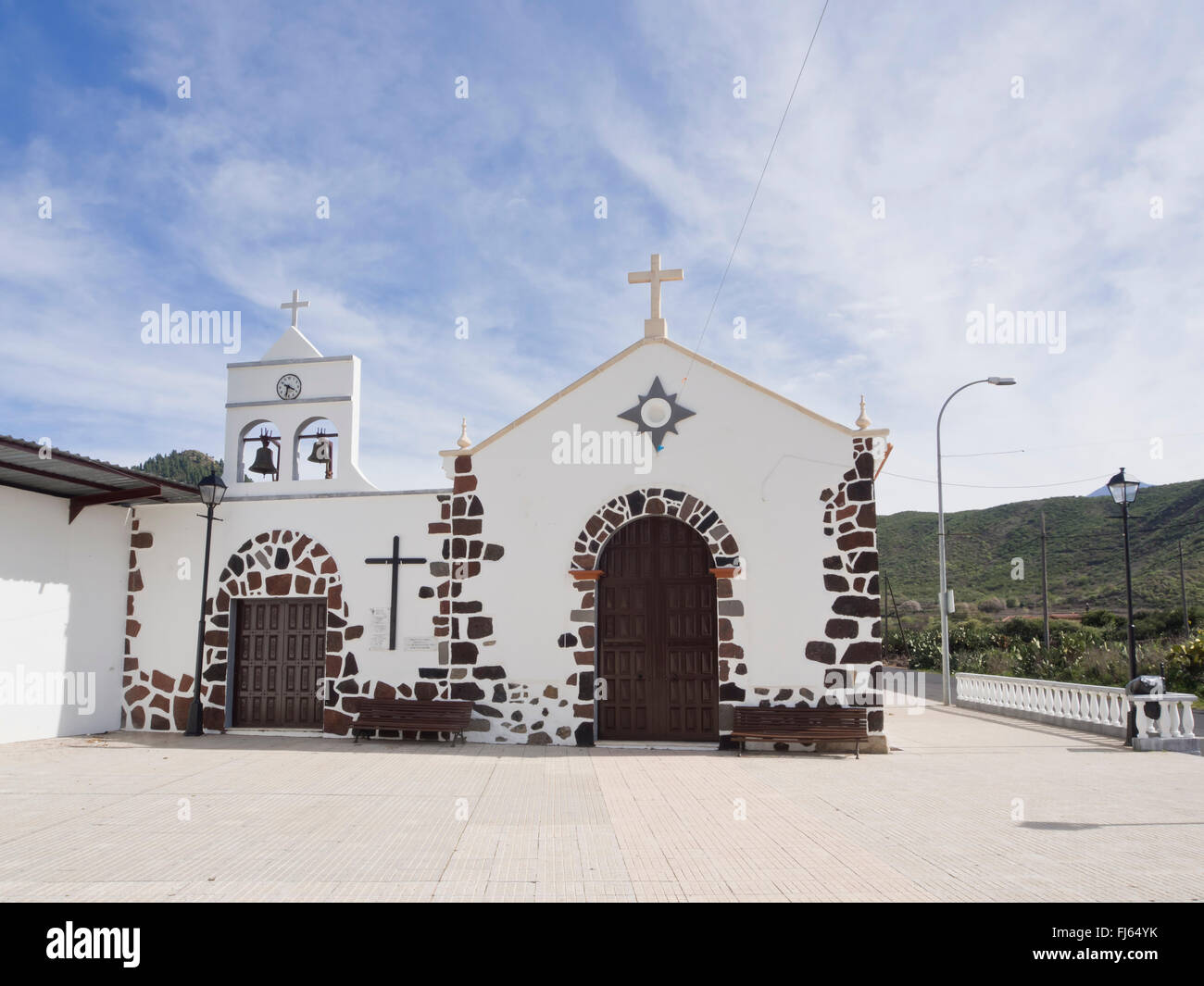 Ermita de Santiago Apóstol in Valle de Arriba, near Santiago del Teide, Tenerife Canary Islands Spain Stock Photo