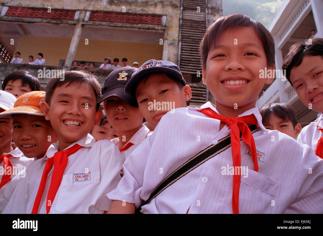 Vietnamese school boys wearing school uniform, Vietnam Stock Photo Alamy