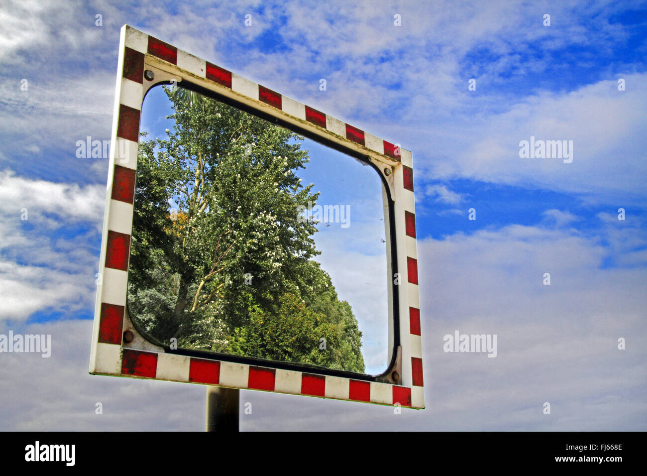 street mirror, Germany Stock Photo