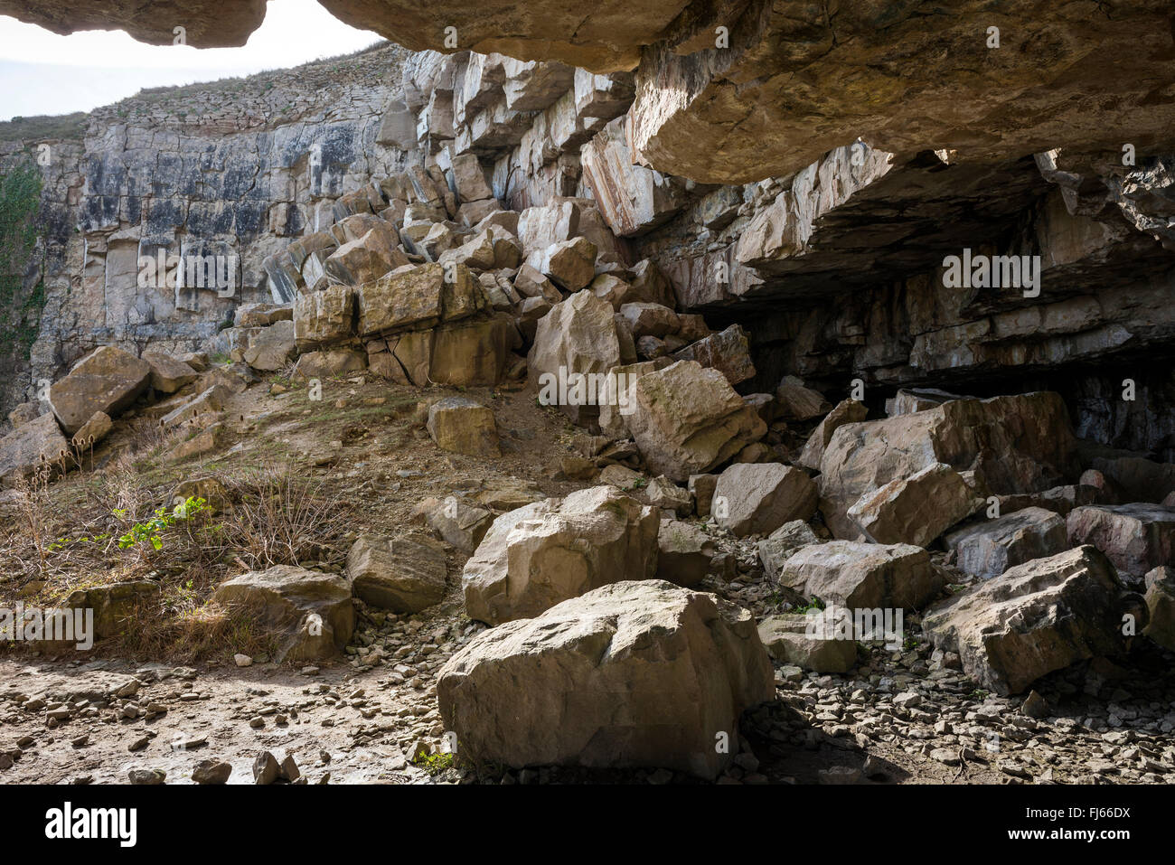 The disused Winspit Quarry near Worth Matravers on the Isle of Purbeck, Dorset, UK Stock Photo