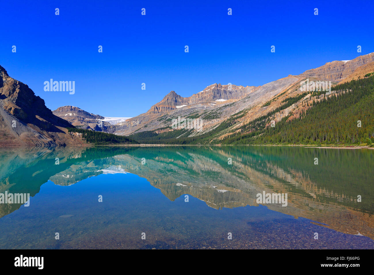 Bow Lake, Canada, Alberta, Banff National Park Stock Photo