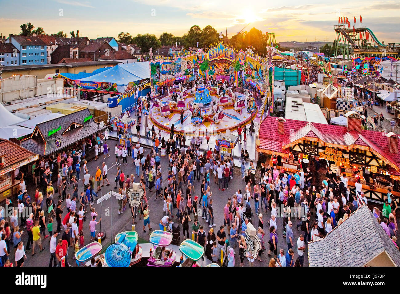 Cranger Kirmes, biggest funfair in the state of North Rhine-Westphalia, Germany, North Rhine-Westphalia, Ruhr Area, Herne Stock Photo