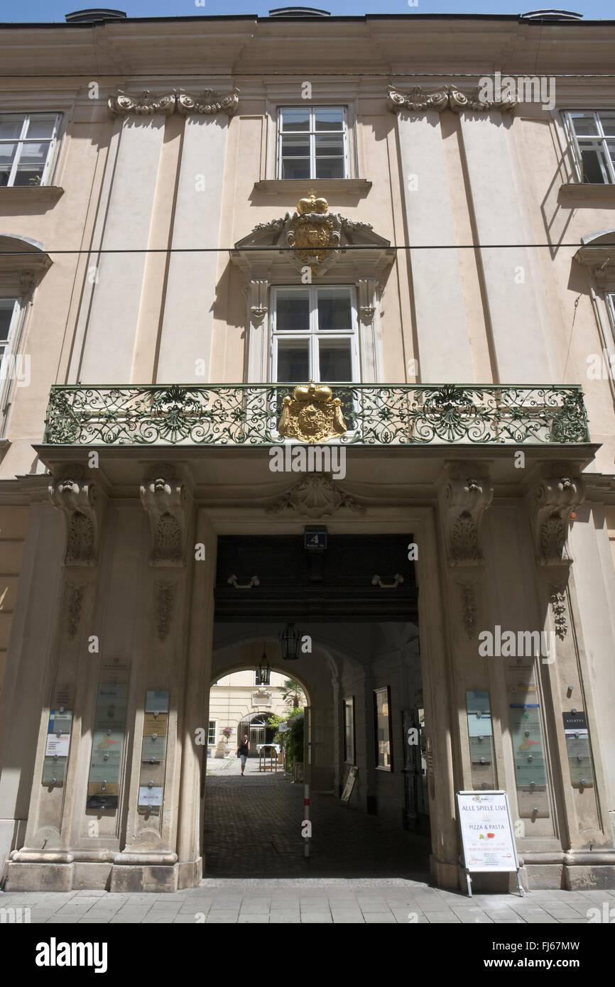 Palais Esterházy on Wallnerstraße, Vienna, gateway Stock Photo - Alamy