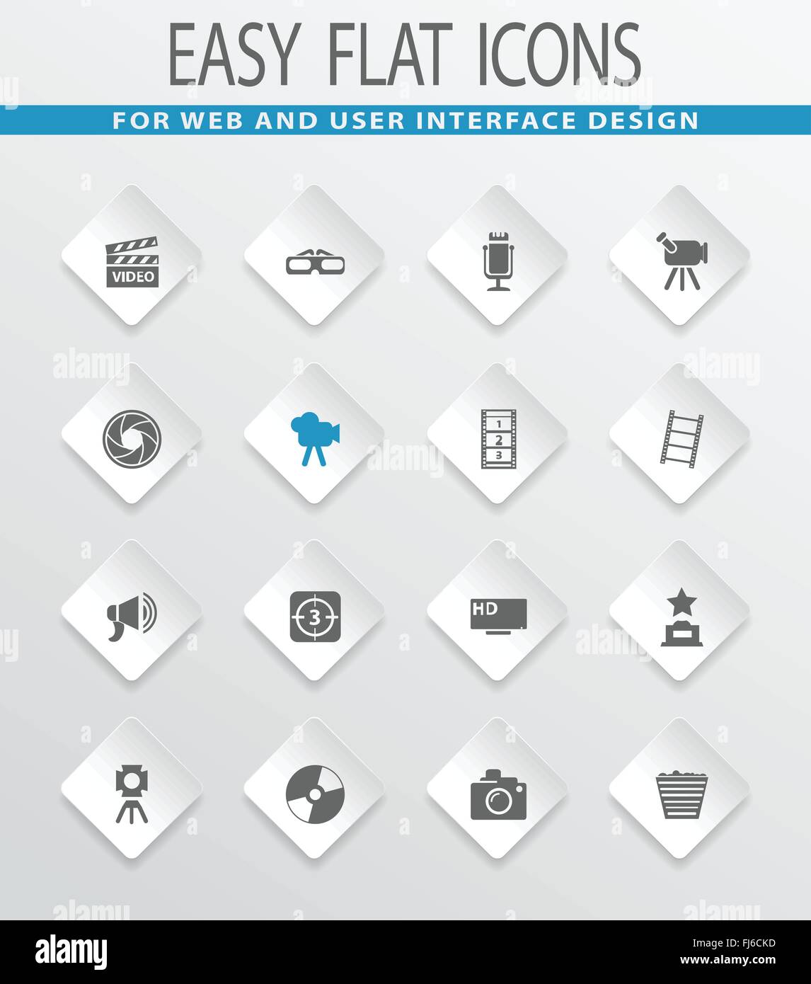 Cinema icons set Stock Vector Image & Art - Alamy