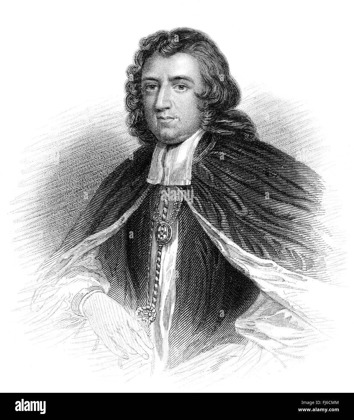 Gilbert Burnet, 1643-1715, a Scottish philosopher and historian, Bishop of Salisbury Stock Photo