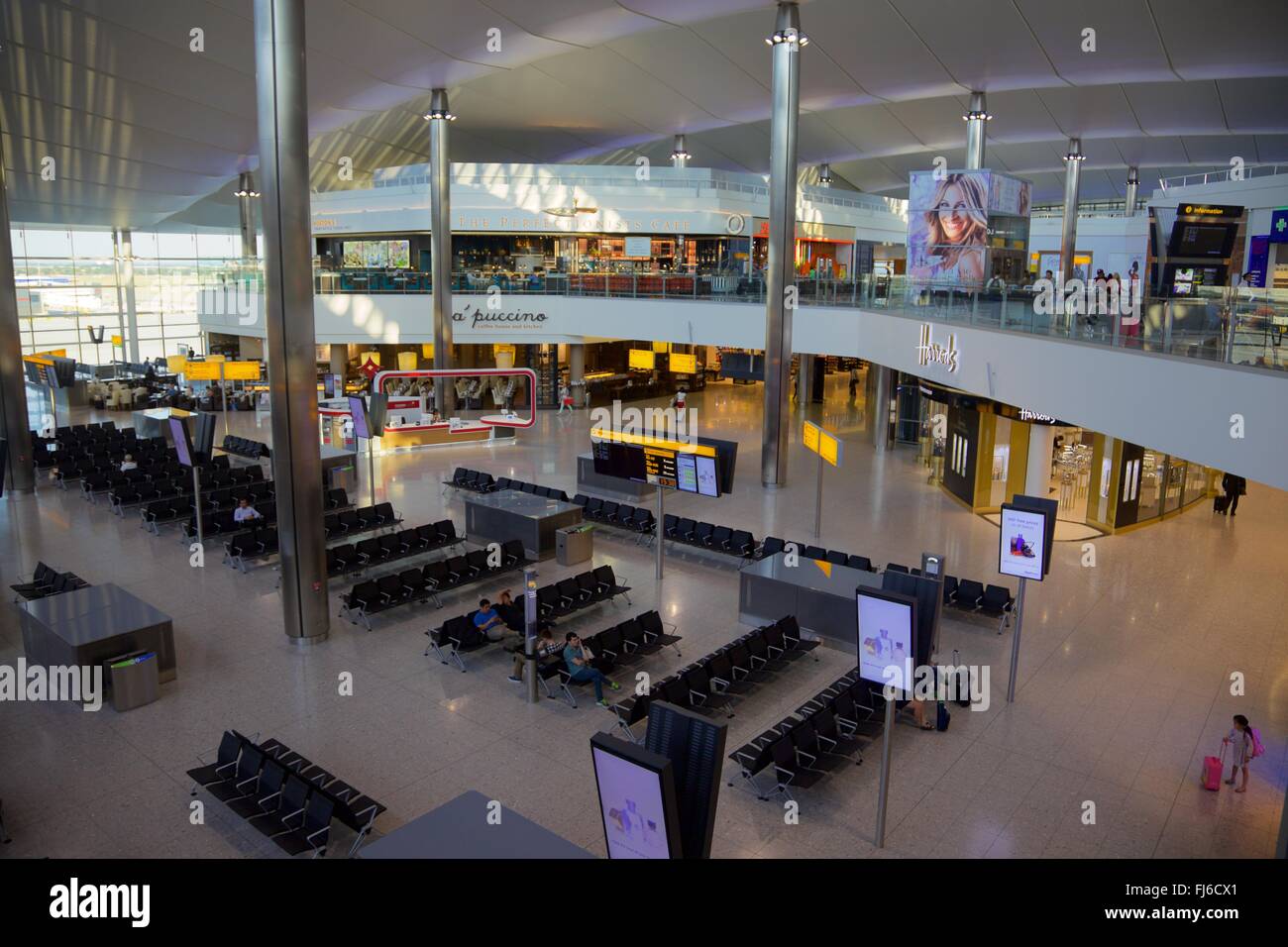 The shopping and waiting area at the new terminal 2 building at