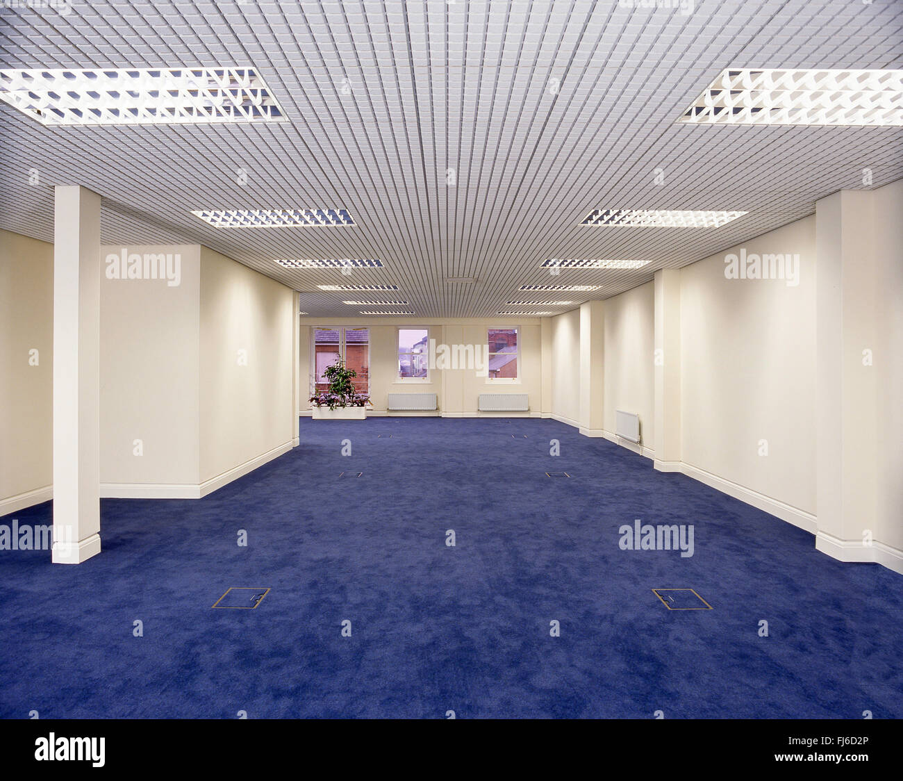 Interior of empty commercial office building, Staines-upon-Thames, Surrey, England, United Kingdom Stock Photo