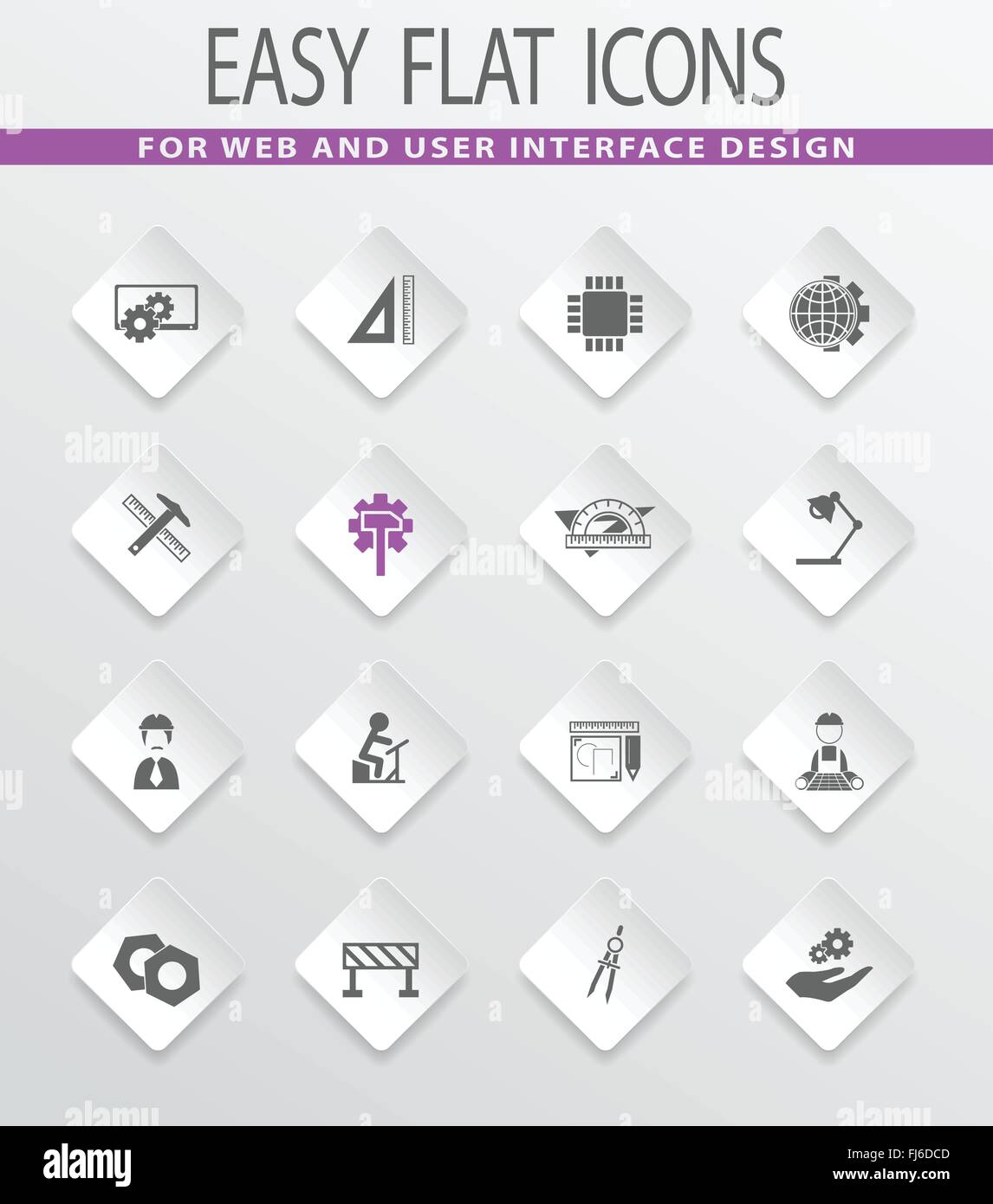 Engineering icons set Stock Vector Image & Art - Alamy